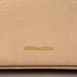 Bolso de mano en materiales reciclados beige