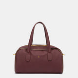 Bolso de mano en materiales reciclados burdeos
