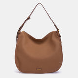 Bolso de hombro en materioales reciclados cognac