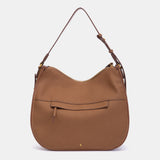 Bolso de hombro en materioales reciclados cognac