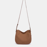 Bolso de hombro en materioales reciclados cognac
