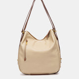 Bolso multifuncional en materiales reciclados beige