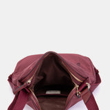Bolso multifuncional en materiales reciclados burdeos