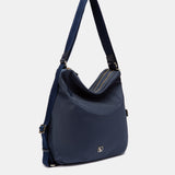 Bolso multifuncional en materiales reciclados azul