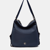 Bolso multifuncional en materiales reciclados azul