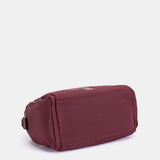 Bolso de mano en materiales reciclados burdeos