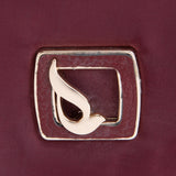Bolso de mano en materiales reciclados burdeos
