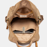 Mochila en materiales reciclados beige