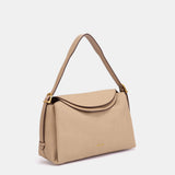 Bolso de hombro en materiales reciclados beige