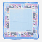Women's bandana with Mediterranean print in blue