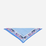 Women's bandana with Mediterranean print in blue