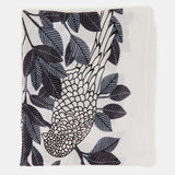 Viscose scarf with natural print in grey tones
