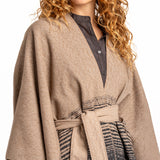Poncho mit Lada in Brown