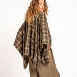 Green plaid poncho