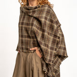 Green plaid poncho