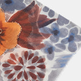 Wolltaschentuch mit Blumenkameldruck