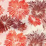 Wool scarf with orange floral print