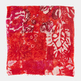 Red abstract print wool scarf