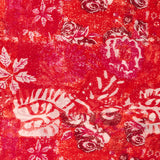 Red abstract print wool scarf