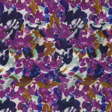 Wool scarf with lilac abstract print