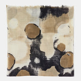 Camel abstract print wool scarf