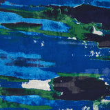 Wolltaschentuch mit blauem abstraktem Druck