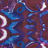 Wolltaschentuch mit blauem abstraktem Druck