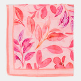 Bandana de modal y seda con estampado floral fucsia