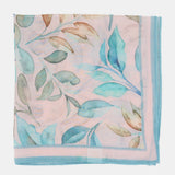 Bandana de modal y seda con estampado floral verde