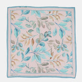 Bandana de modal y seda con estampado floral verde