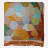 Pañuelo de viscosa con estampado geométrico ámbar