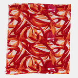 Pañuelo de viscosa con estampado abstracto naranja