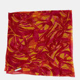 Pañuelo de viscosa con estampado abstracto naranja