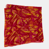 Pañuelo de viscosa con estampado abstracto naranja