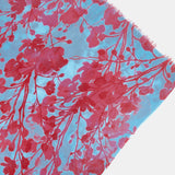 Pañuelo de viscosa con estampado floral fucsia