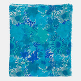 Pañuelo de viscosa con estampado floral azul