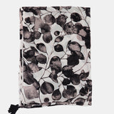 Pañuelo de viscosa con estampado floral blanco y negro