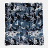 Pañuelo de viscosa con estampado abstracto negro