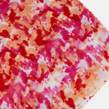 Pañuelo de viscosa con estampado abstracto rojo