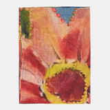Seidene Bandana mit grünem Blumenmuster.