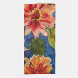 Seidene Bandana mit grünem Blumenmuster.