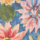 Seidene Bandana mit grünem Blumenmuster.