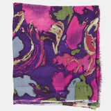 Pañuelo de viscosa con estampado abstracto morado