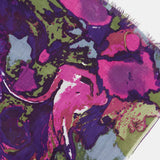 Pañuelo de viscosa con estampado abstracto morado