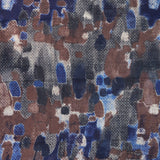 Pañuelo de lana con estampado abstracto azul