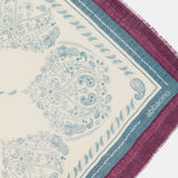 Pañuelo de lana con estampado paisley burdeos