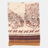 Bandana de seda con estampado paisley en ámbar