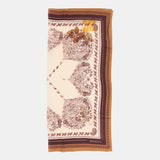 Bandana de seda con estampado paisley en ámbar