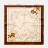 Bandana de seda con estampado paisley en ámbar