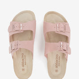 Beige suede platform sandal